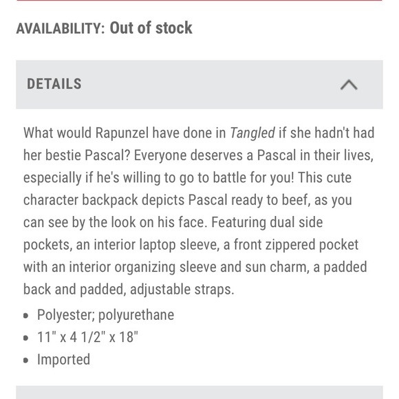 LAST ONE! DISNEY LOUNGEFLY Tangled PASCAL BACKPACK - Picture 7 of 7